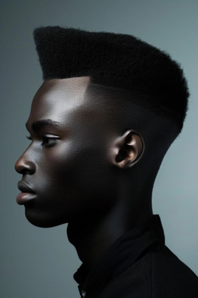 High Top Fade in Short Haircuts for Men for a bold, eye-catching look.