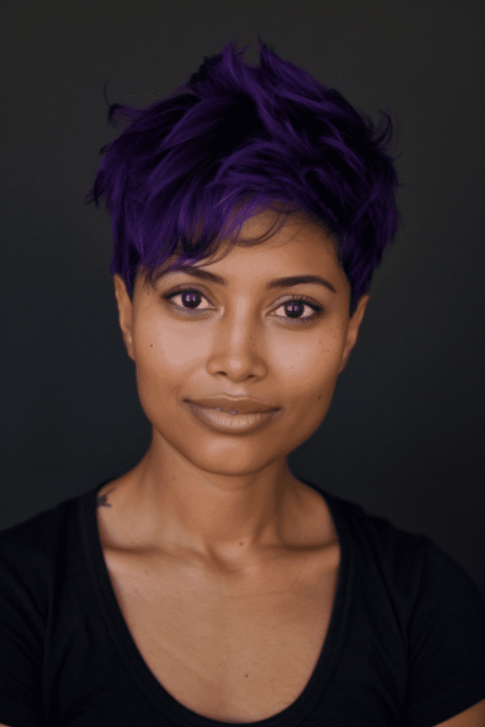 Short pixie haircuts with vibrant colors for a bold and eye-catching style.