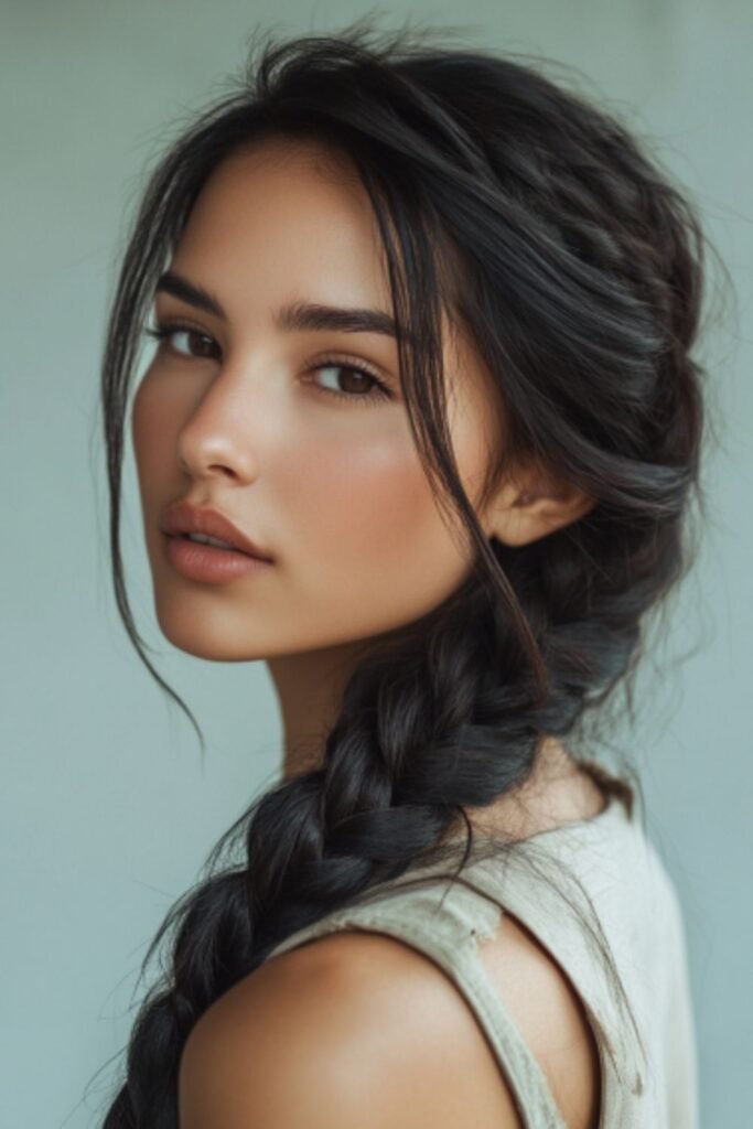 The fishtail braid, a beautifully intricate and low-maintenance hairstyle for busy moms.